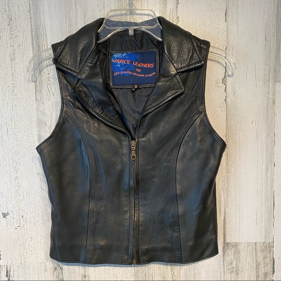 Ladies VANCE LEATHER Zippered Vest Size Small - Picture 2 of 5